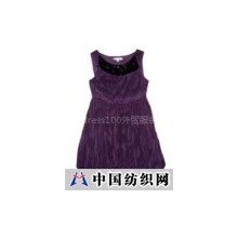 深圳市dress100外贸服装批发网 -3.1 钉亮片真丝裙(深紫,黑 04253